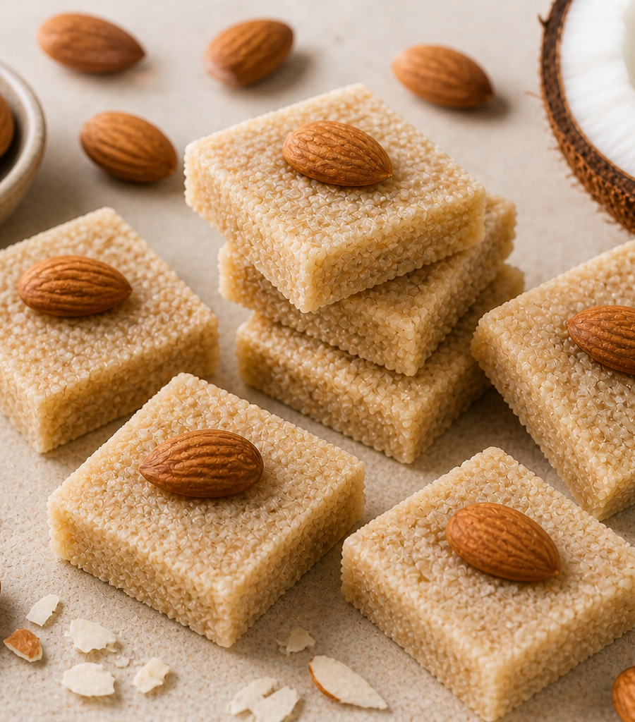 Almond Coconut Toffees (Coconut Rocks)